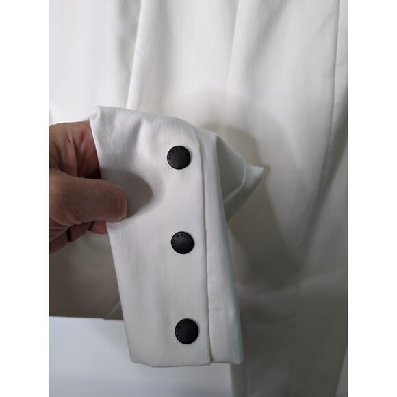 Rag & Bone Simone Snap White Ankle Pants Back Zip Cropped Slim Fit Size 6 - Picture 9 of 11